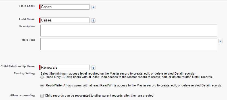 Details of the Cases Field