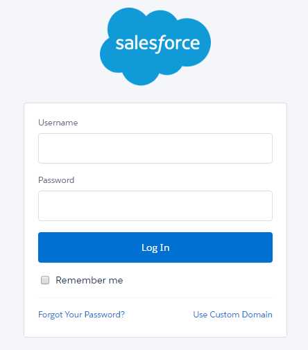 Force.com Org Login Page