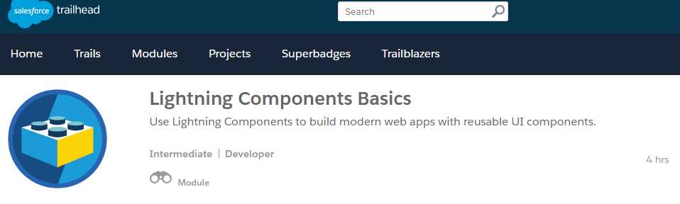 The Lightning Components Basics Trailhead Course