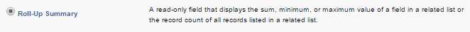 The Roll-Up Summary Field Type