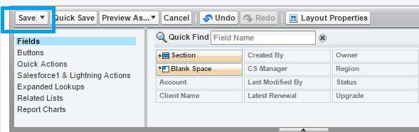 The Save Button on the Configuration Interface