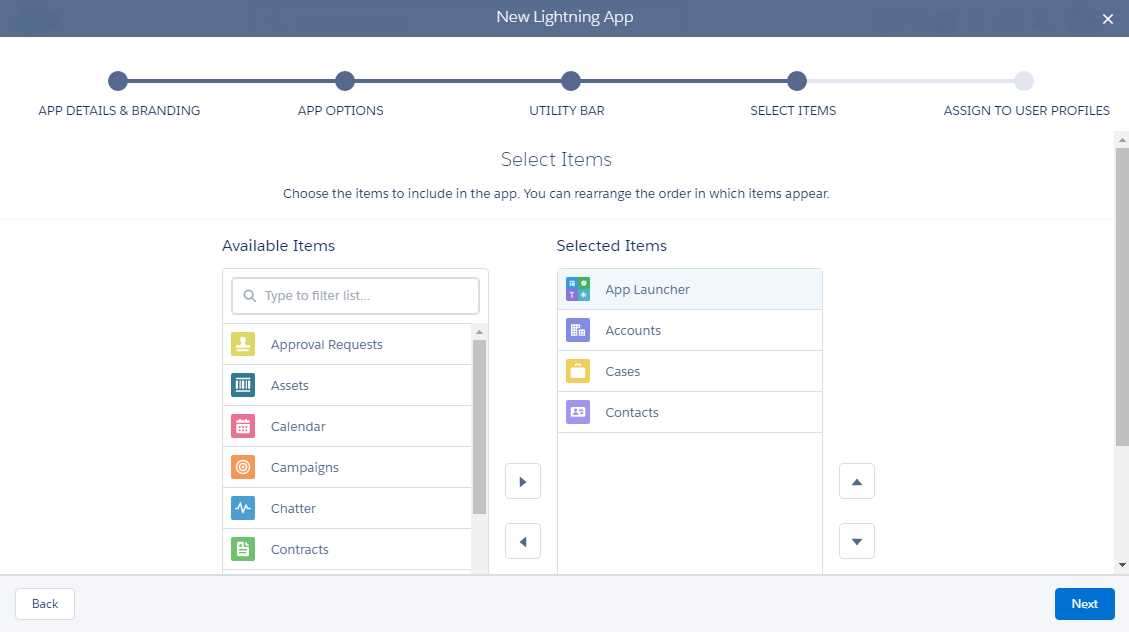 The Select Items Stage