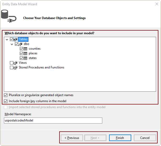 Choosing Database Objects
