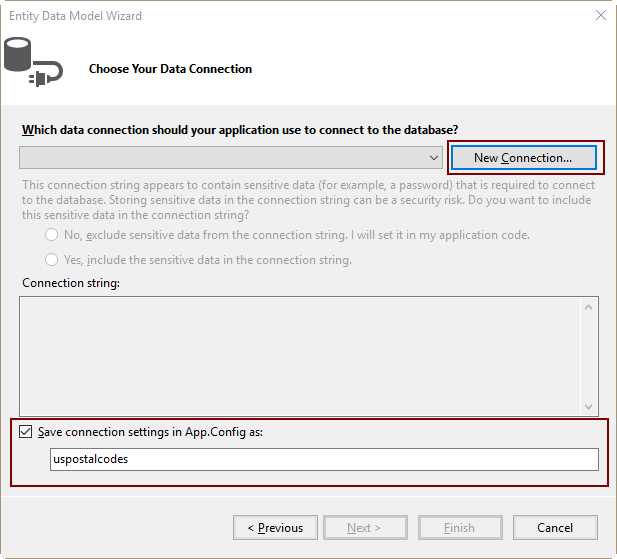 Choosing the Data Connection