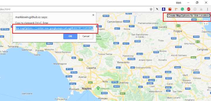 The Extent Finder application.