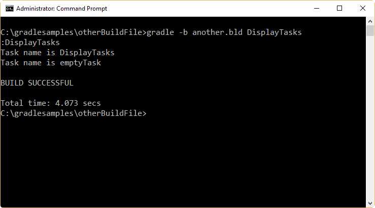 Output for DisplayTasks example