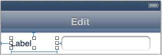 Adding a label and text field to the edit scene