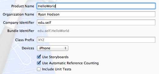 Configuration for our HelloWorld app