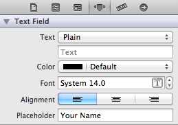 Defining the placeholder text