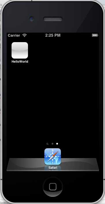 Moving the HelloWorld application to the background