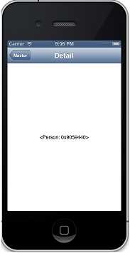 Selecting a Person object from the master scene