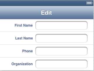 The edit scene table cells with appropriate labels