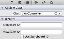 The Identity inspector in the Utilities panel