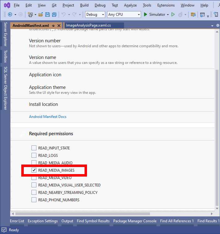 Assigning permissions in the Android manifest