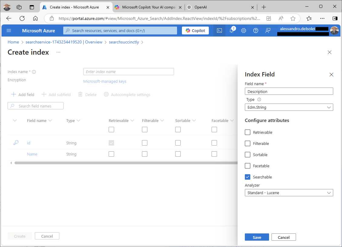Creating a search index