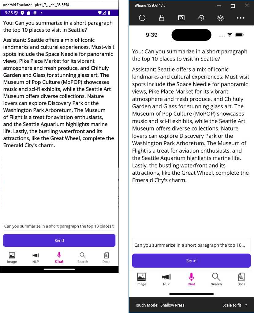 Implementing a conversational UI through a GPT model