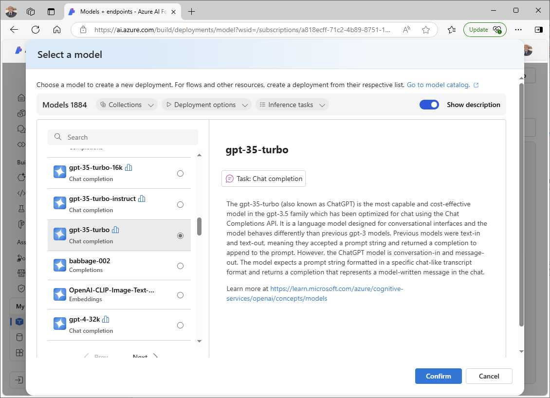 Selecting a pretrained AI model
