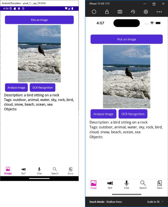 The result of AI-powered image analysis