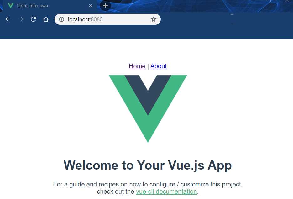 App Opened in the Browser