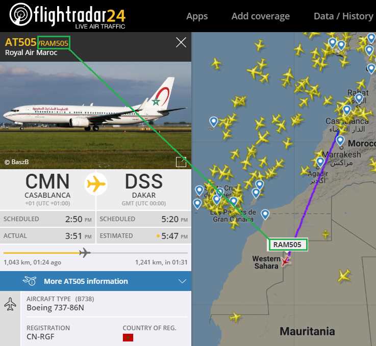 Manually Getting a Flight Number from Flight Radar 24