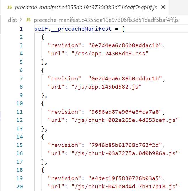 The Generated precache-manifest File