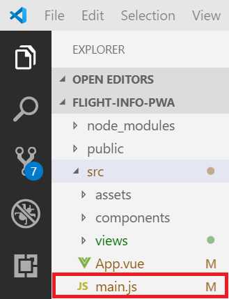 The main.js File within the src Folder