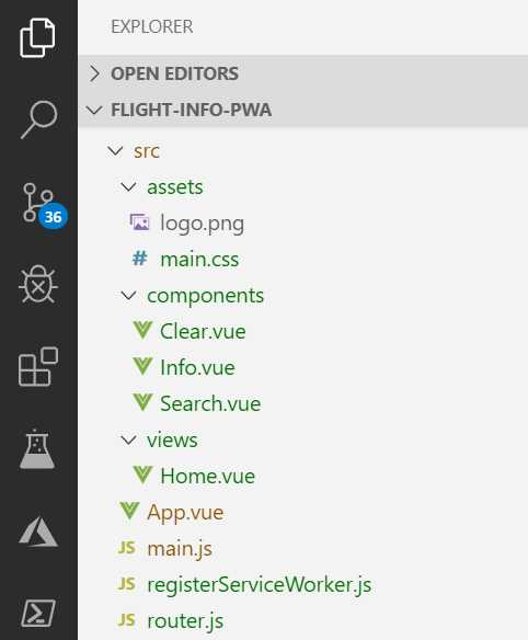 The registerServiceWorker.js File (VS Code)