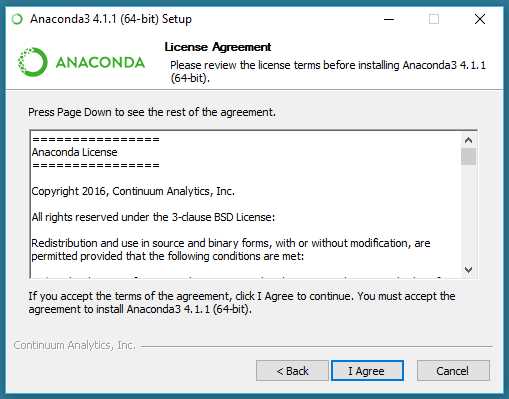 Anaconda License Agreement