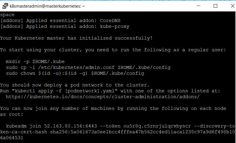 Output cluster initialization