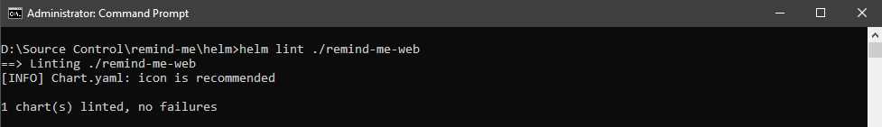Output validate chart