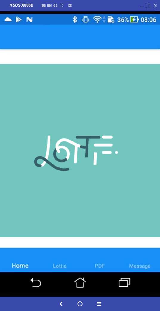 Displaying a Lottie animation