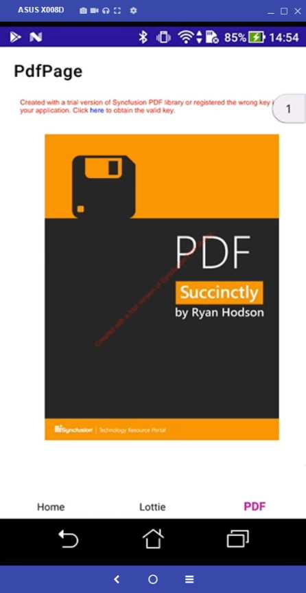 The Syncfusion® PDF Viewer in action on .NET MAUI