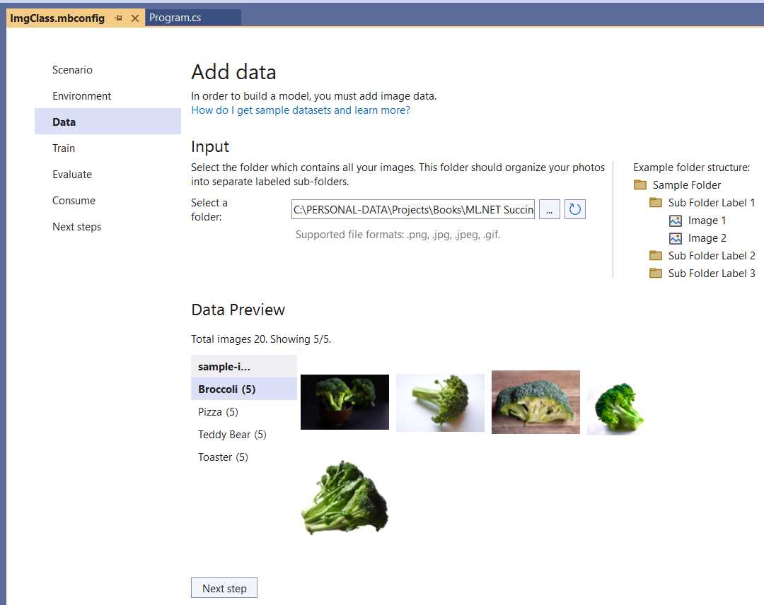 Model Builder (Add data)