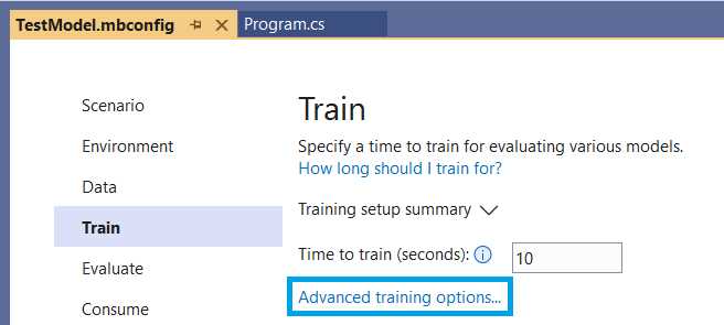 Model Builder—Train
