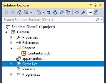 Figure 3 - Default MonoGame Windows Project