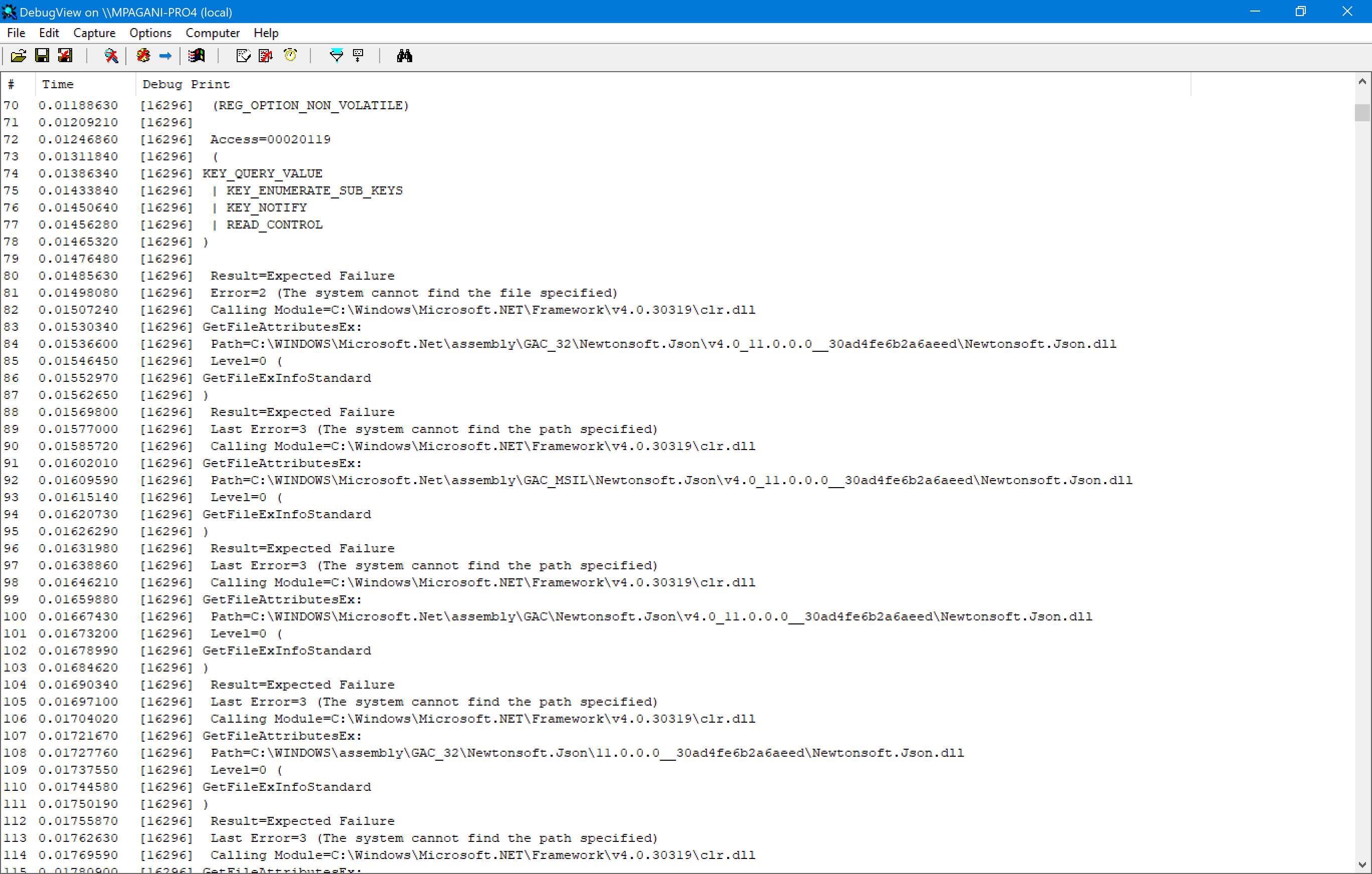 Debug View collects the trace output from an application that uses the Trace Fixup