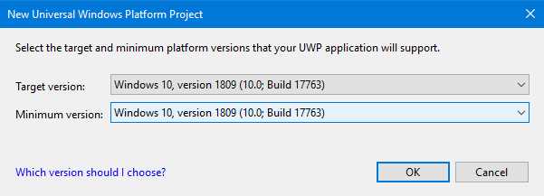Setting up the target and minimum version for the project