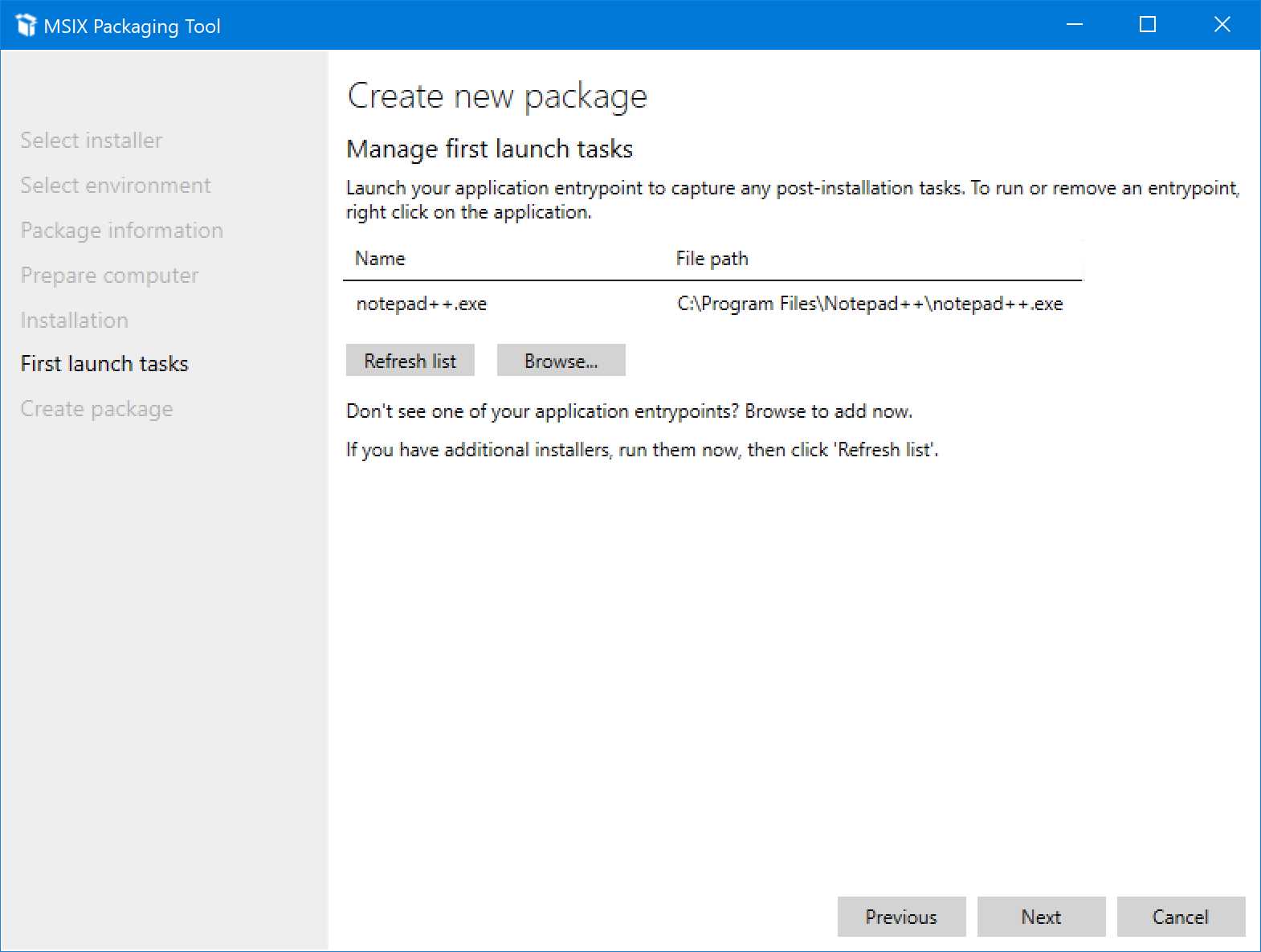 The first launch tasks