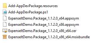 The output of the package creation process by Visual Studio