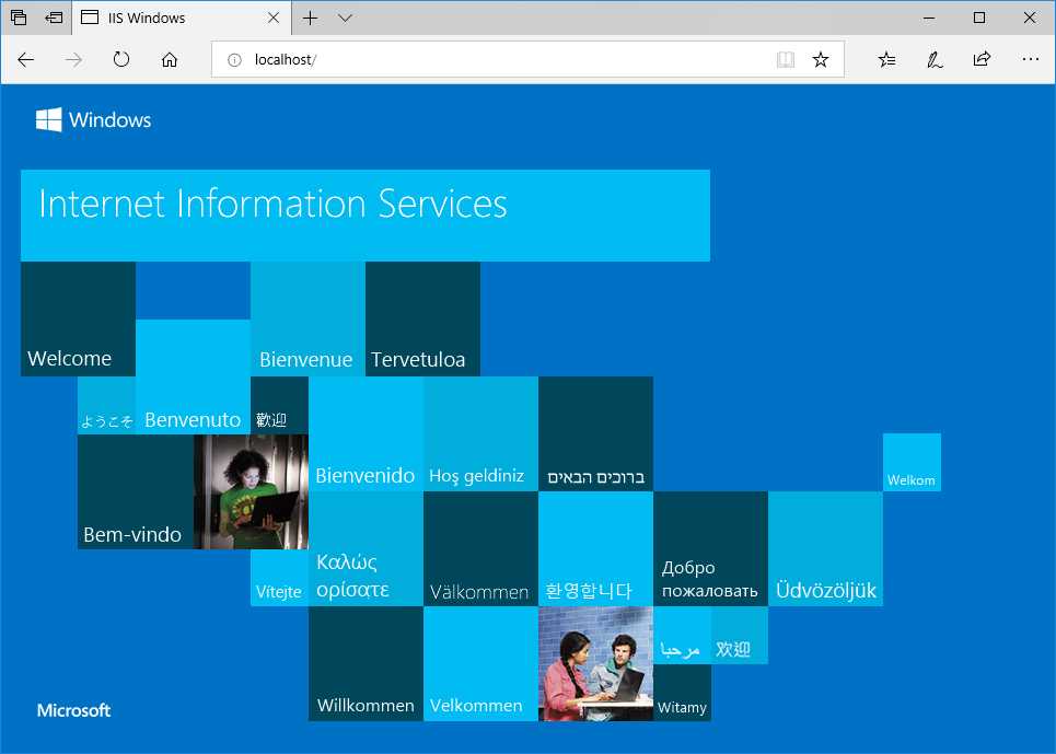 Local web server home page