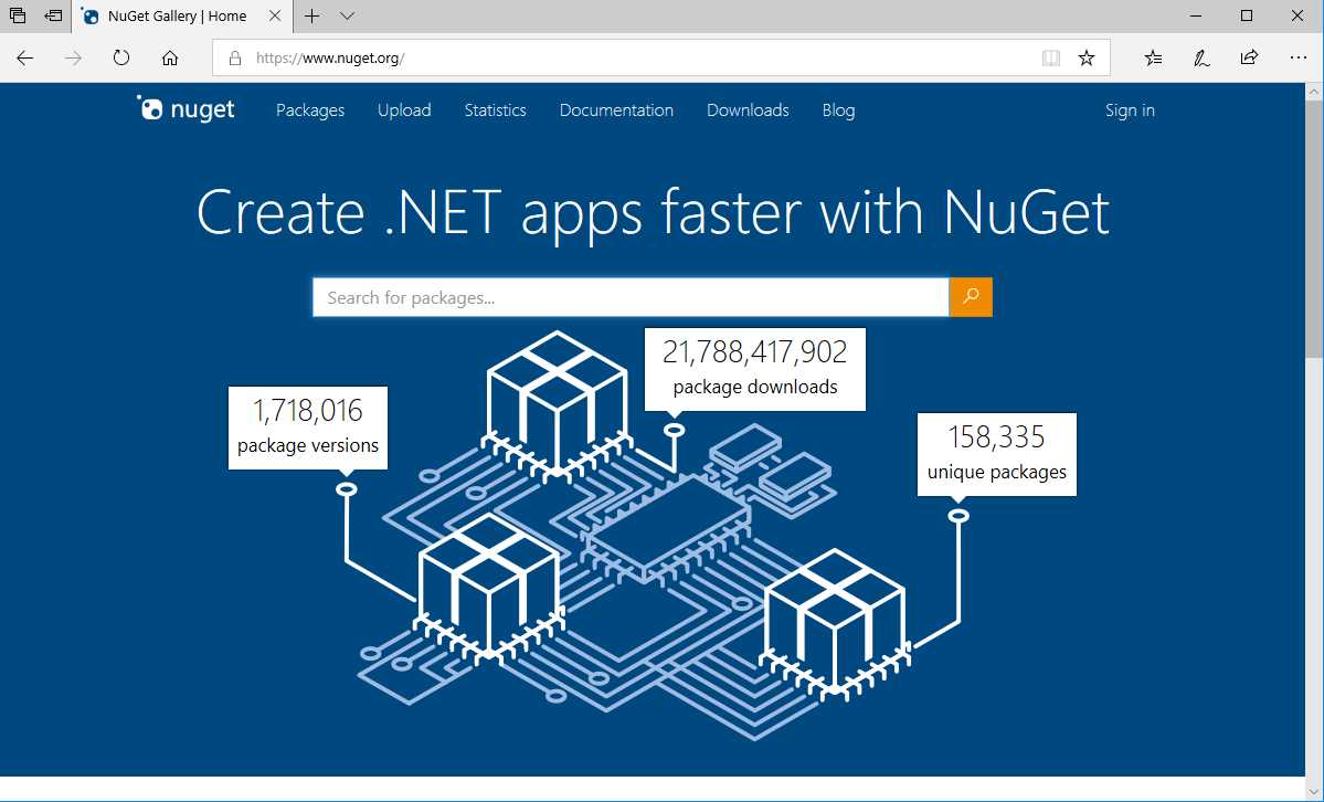 NuGet Gallery home page