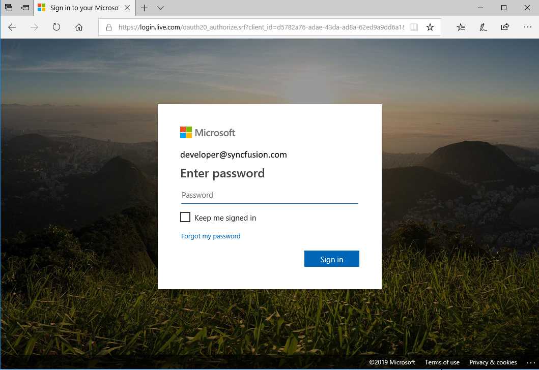 Signing in to NuGet Gallery, step 3