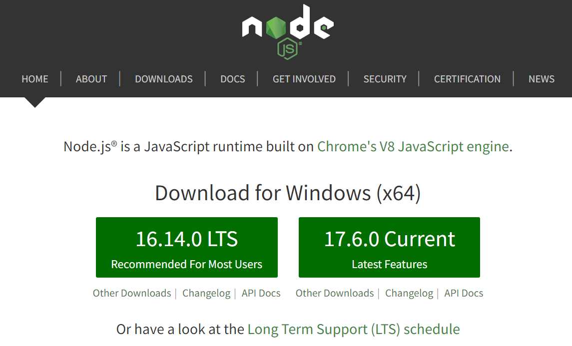 Node.js Official Website