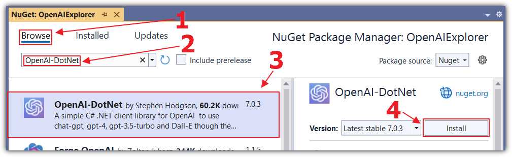 Add OpenAI-DotNet