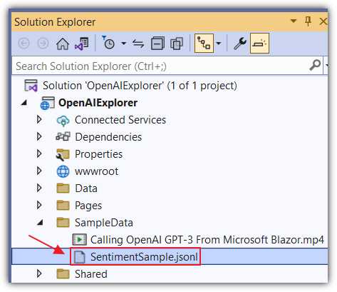 Add SentimentSample.jsonl