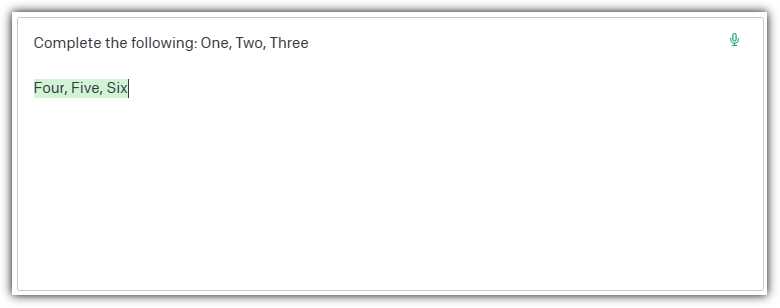 Complete the Following Response