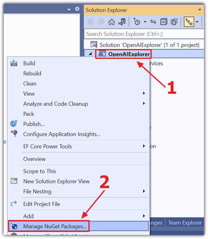 Manage NuGet Packages