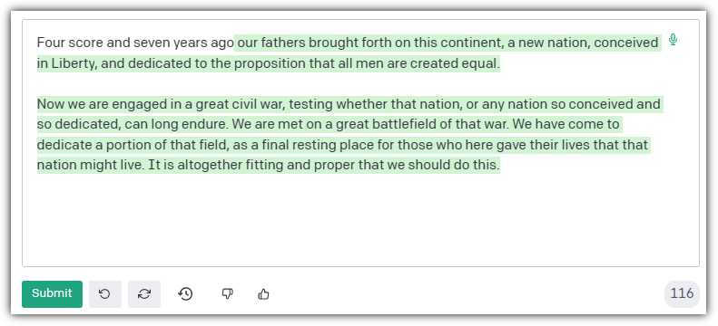 Response to the Prompt