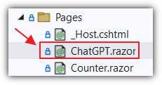 Start with ChatGPT.razor