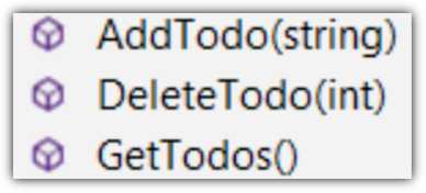 TODO Methods